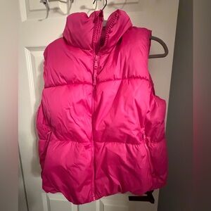 Old Navy Bright Pink Women's Puffer Vest